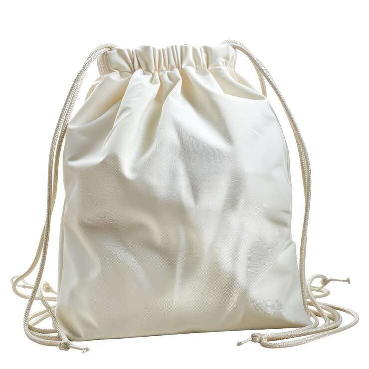una bolsa blanca con una correa que dice la bolsa
