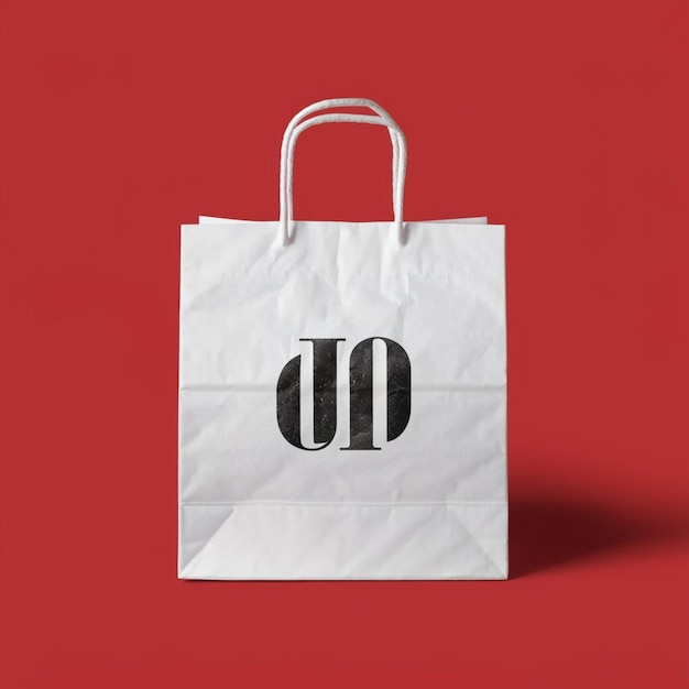 una bolsa blanca con un logotipo en ella que dice g en ella