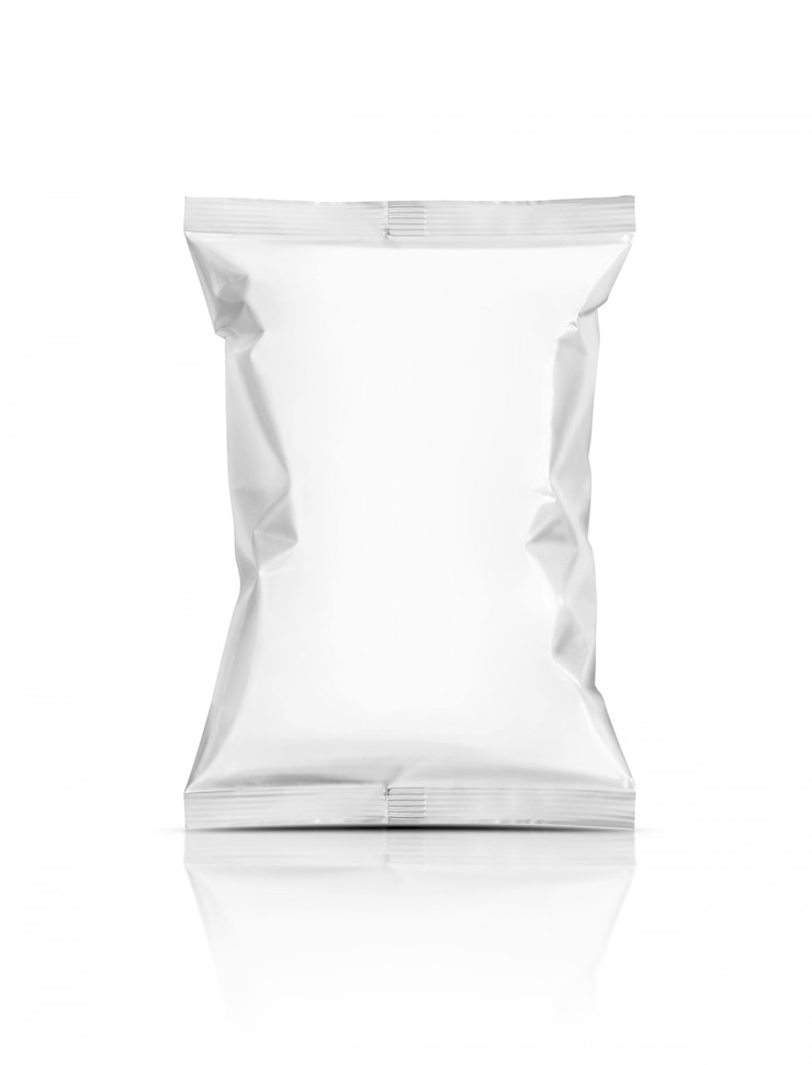 Bolsa de bocadillos en blanco para empaque