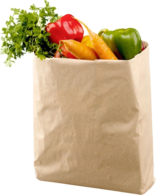 Bolsa bolsa de papel bolsa bolsa de compras producir frutas perejil