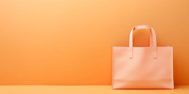 bolsa de compras naranja copia espacio ai generar diseño