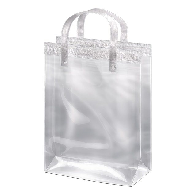 bolsa de compras de plástico con con mango