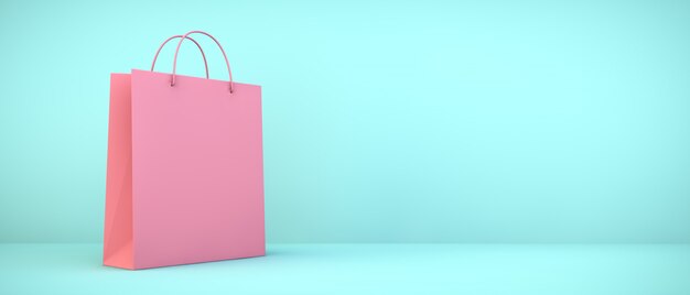 Bolsa de compras rosada