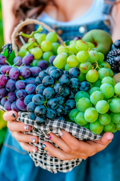 Foto bolsa de cuerda reutilizable con verduras en la mano compras saludables sostenibles