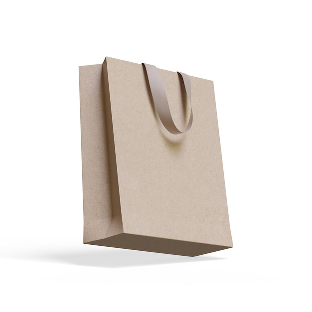 Bolsa de compras isolada em fundo branco