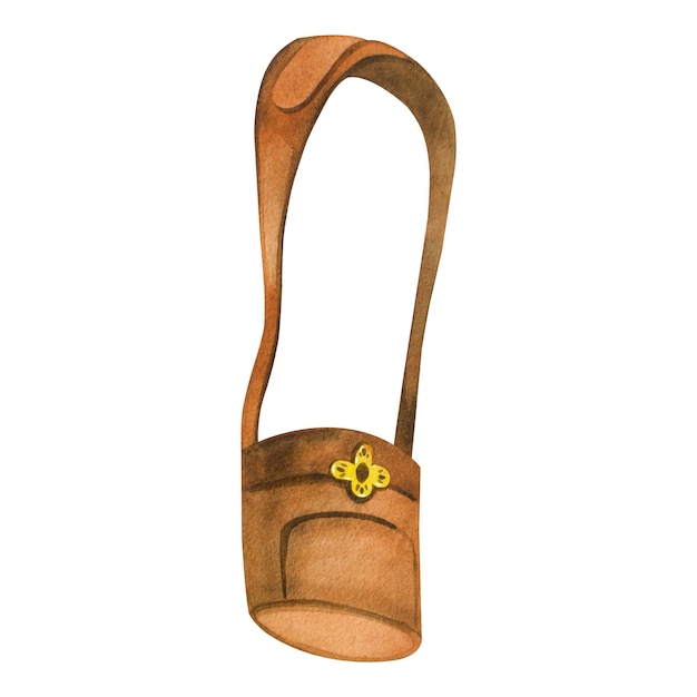 Bolsa de viagem feminina039 em couro marrom com fechos dourados e alças curtas O desenho