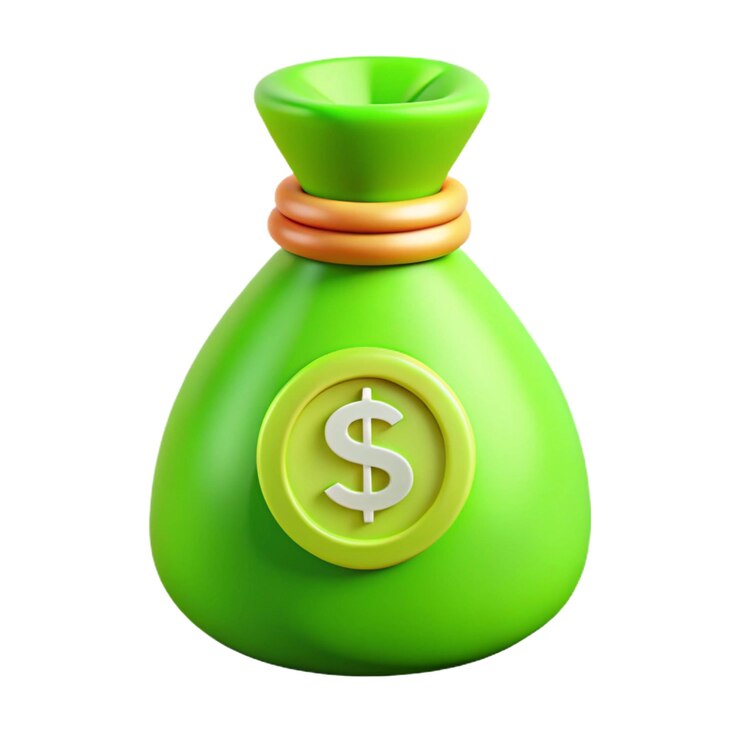 Foto bolsa de dinero con icono de dólar rendimiento de las tasas de interés en efectivo de negocios y finanzas