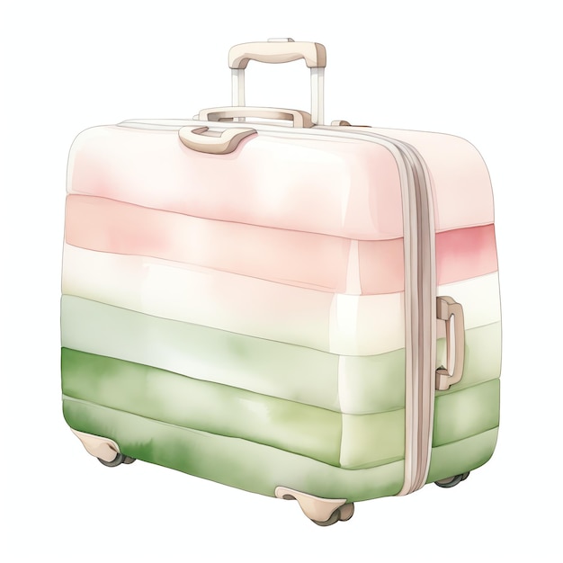 bolsa de equipaje accesorio de vida simple para el día de la primavera en rosa colores estéticos neutros acuarela para