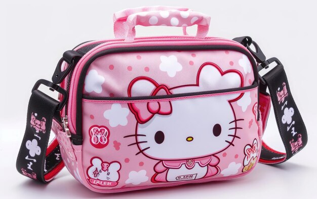 Foto una bolsa de hello kitty con hello kitty en ella