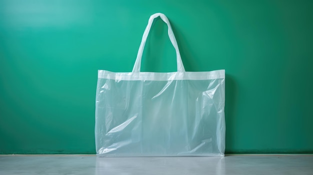 Bolsa moderna y respetuosa con el medio ambiente Diseño de bolsa de compras transparente Bolsa de compras reutilizable Bolsa de plástico ecológica creada con tecnología de IA generativa