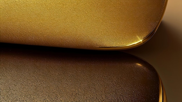 Una bolsa de oro está sobre una mesa con la palabra "oro".