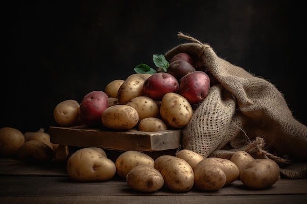 Una bolsa de papas con la palabra papas