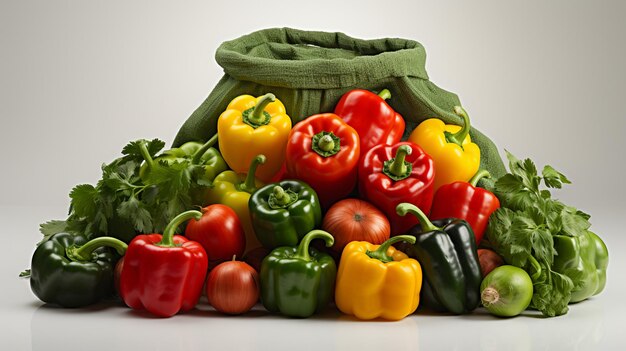 bolsa de papel con comida compras diarias fotografía de interiores verduras y frutas