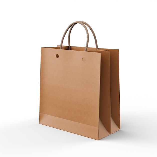 una bolsa de papel marrón con mangos