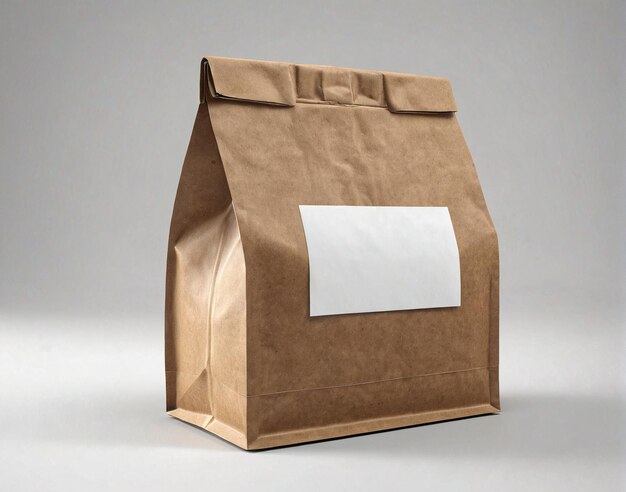 una bolsa de papel marrón con un rollo de papel higiénico