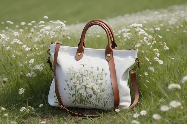 La bolsa del pastor es un primer plano de un prado con flores blancas.