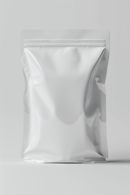 Foto una bolsa de plástico blanca colocada en una superficie plana adecuada para varios conceptos y usos