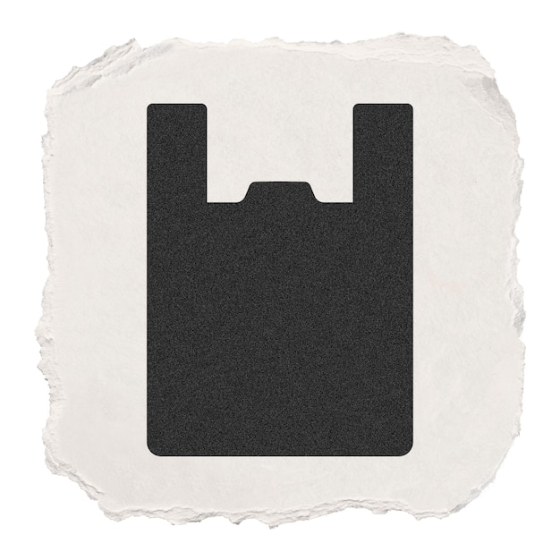 Bolsa de plástico png icona pegatina de papel rasgado diseño de fondo transparente
