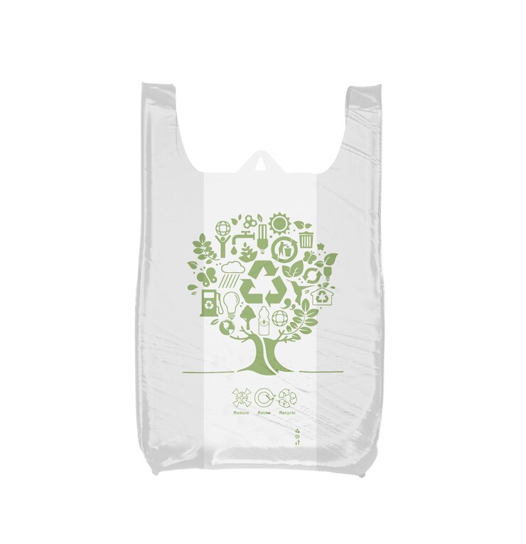 Bolsa de plástico con símbolo de reciclaje