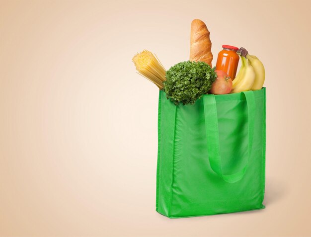 Foto bolsa de supermercado ecológica reutilizable