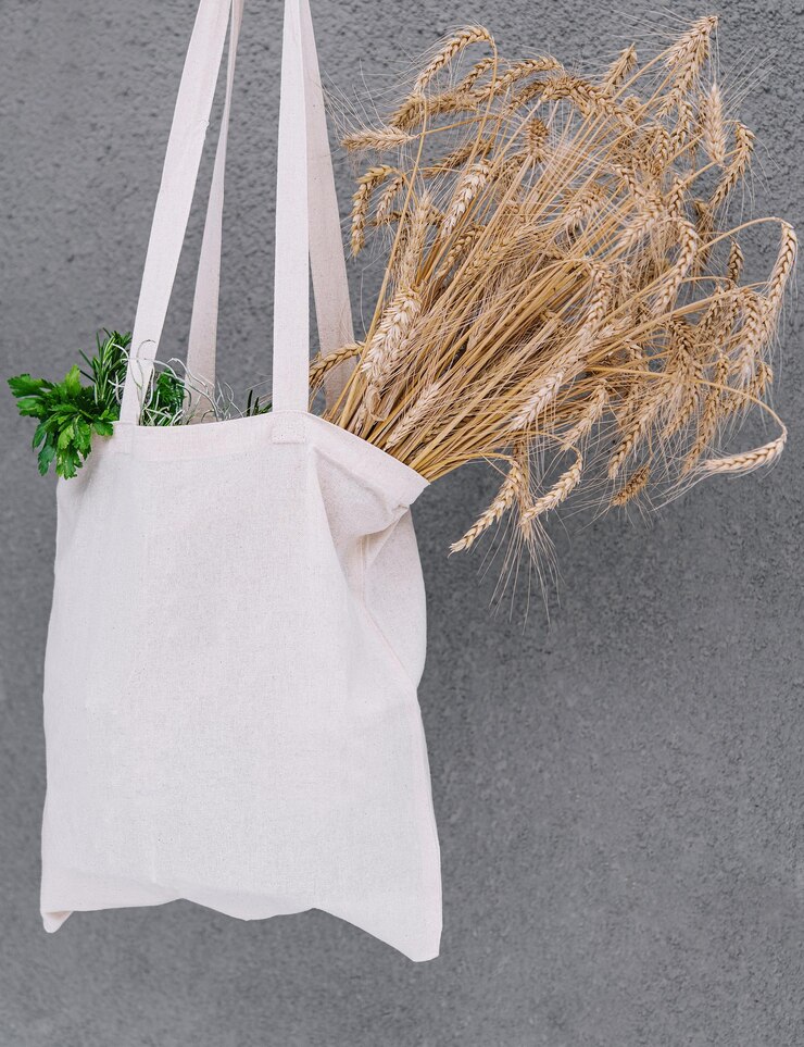 bolsa de tela con orejas de trigo