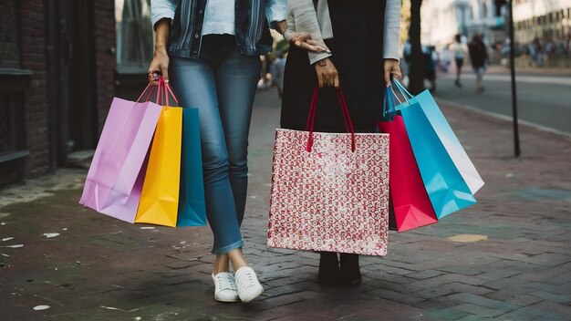 Bolsas de compras de colores