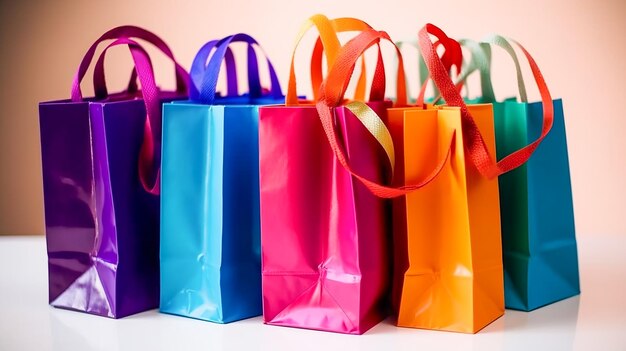 Foto bolsas de compras de colores