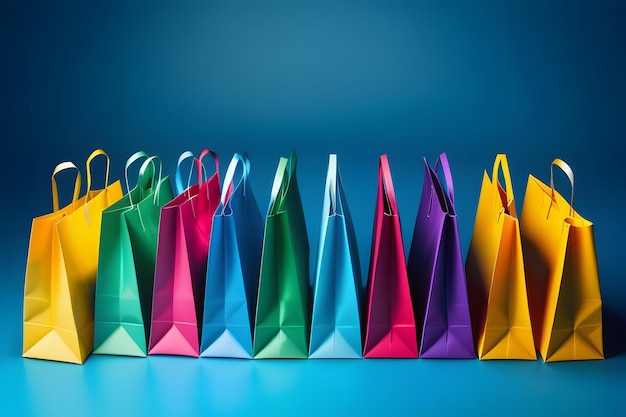 bolsas de compras coloridas IA generativa