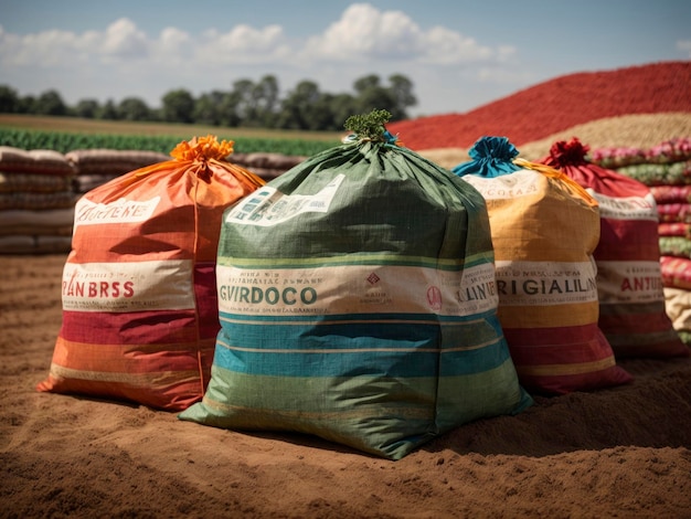 Foto bolsas de fertilizantes