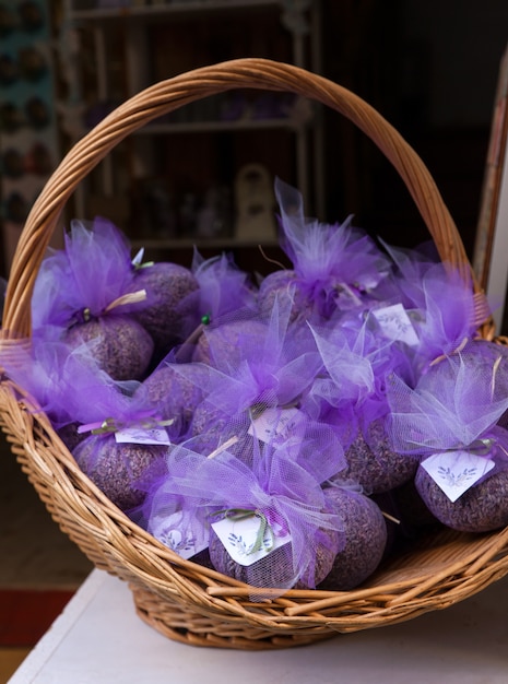 Bolsas con lavanda.