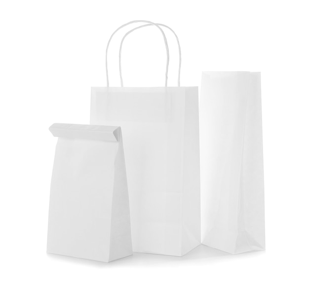 Bolsas de papel aisladas