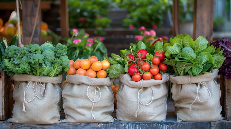 Bolsas de producción ecológicas en el mercado