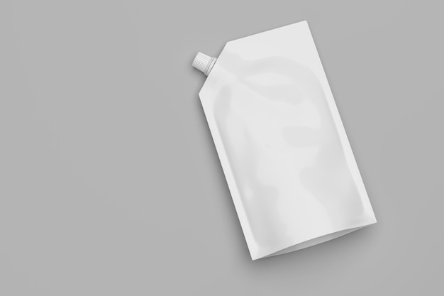 Bolso branco com uma tampa de canto com espaço de cópia renderização 3D
