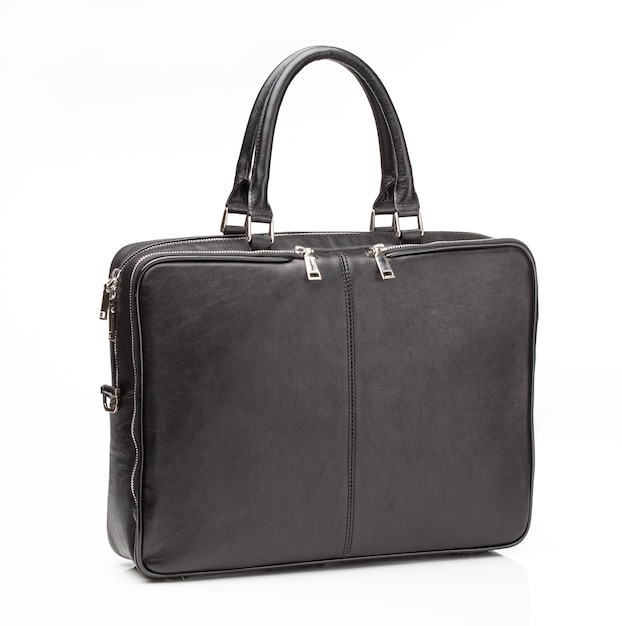 Bolso casual o business de hombre en piel negra