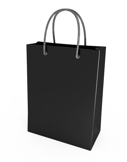 Bolso de compras negro aislado