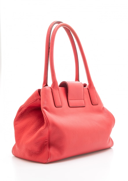 Bolso de cuero rojo para mujer