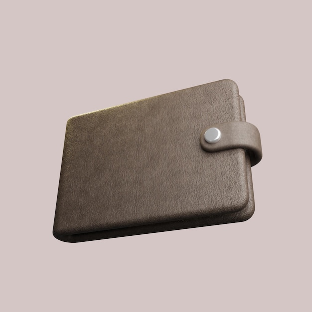bolso da carteira de renderização 3d