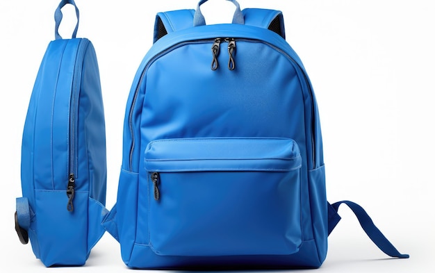 Foto bolso de escola azul elegante