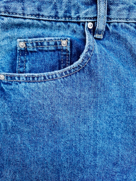 Bolso de jeans azul com fundo de textura de revitalização