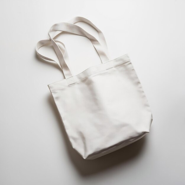 Foto bolso de lona branco isolado em branco