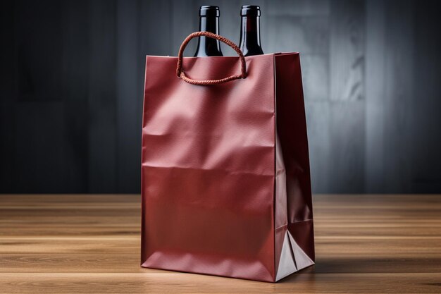 Foto bolso de papel para vinho