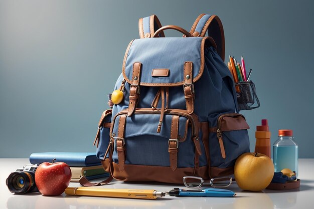 Bolso escolar con accesorios