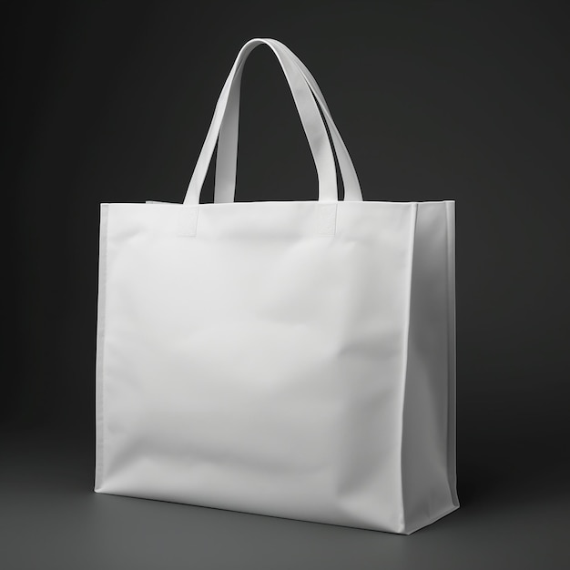 bolso de lienzo blanco