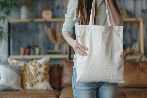 Bolso de lona hecho a mano para niñas