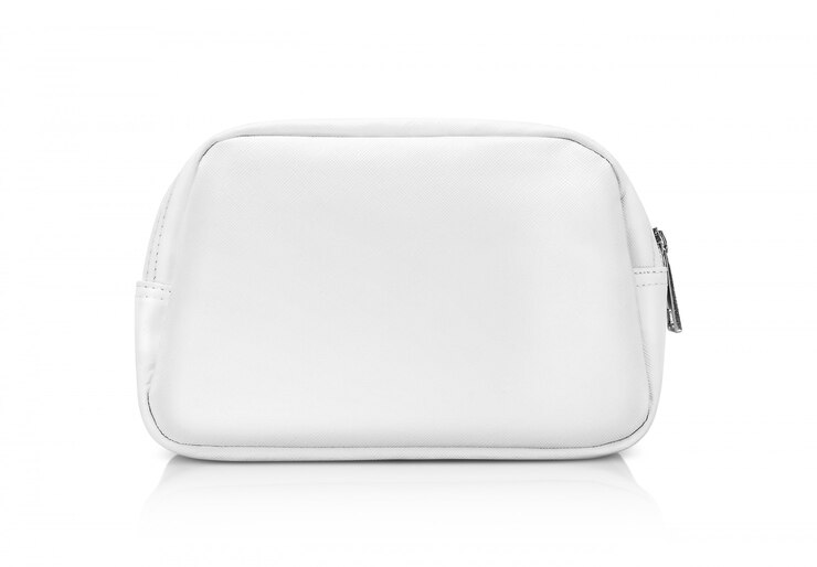 Bolso de mano de cuero blanco blanco premium aislado en blanco
