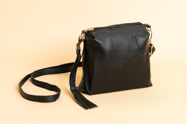 bolso de moda de cuero negro