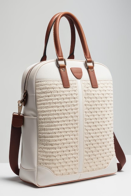 Bolso de moda urbana para mujer aislado sobre fondo blanco IA generativa