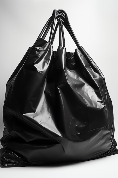 Un bolso negro con una correa.