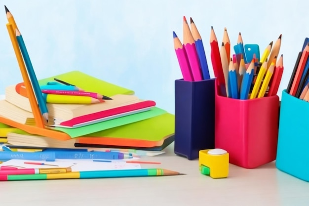 Bolso de regreso a la escuela Lápiz y cuadernos