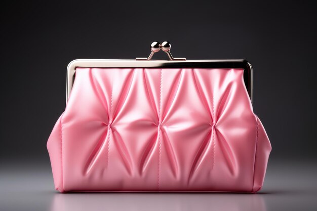 Bolso rosado con un delicado arco